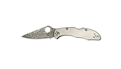 Spyderco DELICA 4 TITANIUM / DAMASCUS C11TIPD