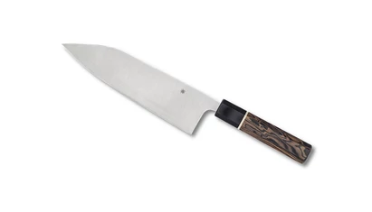 Spyderco ITAMAE BUNKA BOCHO 7,69" CM.19,5 BURL G-10 K18GPBNBK