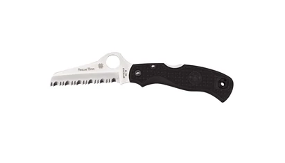 Spyderco RESCUE JUNIOR FRN BLACK SERRATED C45SBK