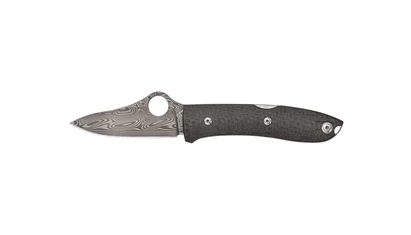 Spyderco SPYOPERA CARBON FIBER THOR DAMASCUS C255CFPD