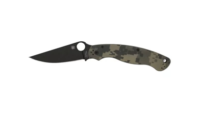 Spyderco MILITARY 2 G-10 CAMO BLACK BLADE PLAIN C36GPCMOBK2