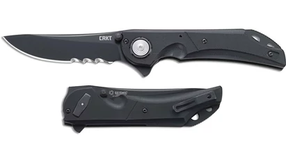 CRKT Seismic Black Serrated Zsebkés