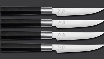 KAI Wasabi Black Steak kés készlet 4db-os