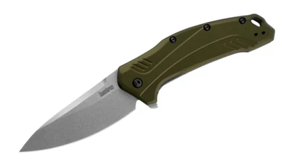Kershaw Link Olive Stonewashed zsebkés