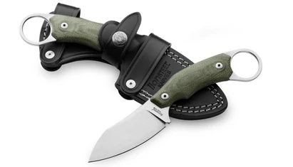 LionSteel H1 Micarta Green outdoor kés

Tommaso Rumici a Coltelleria Scintilla-val karöltve tervezte a LionSteel számára a H1 és H2 szériát. Az ötlet egy merész, de zseniális ötleten alapult. Tommaso fogta a hagyományos karambit formavilágát és egy sokkal