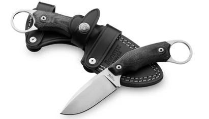 LionSteel H2 G10 Black outdoor kés

Tommaso Rumici a Coltelleria Scintilla-val karöltve tervezte a LionSteel számára a H1 és H2 szériát. Az ötlet egy merész, de zseniális ötleten alapult. Tommaso fogta a hagyományos karambit formavilágát és egy sokkal sok