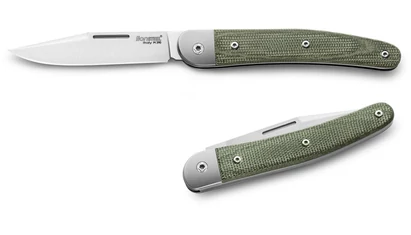 LionSteel Jack One Micarta Green EDC zsebkés

A Jack család a modern EDC szemlélet ötvözési a klasszikus megoldásokkal. Kifejezetten a mindennapok feladataira (étkezés, csomagbontás) ajánlja a cég. Érdekessége, hogy több variációban is beszerezhető. A One
