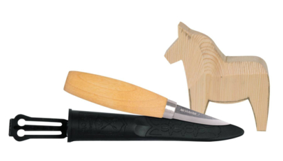 Morakniv Woodcarving Kit Carving Knife and Wooden Horse Wood szett