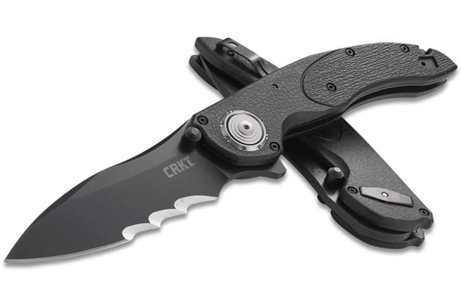 CRKT Linchpin Black Serrated Zsebkés