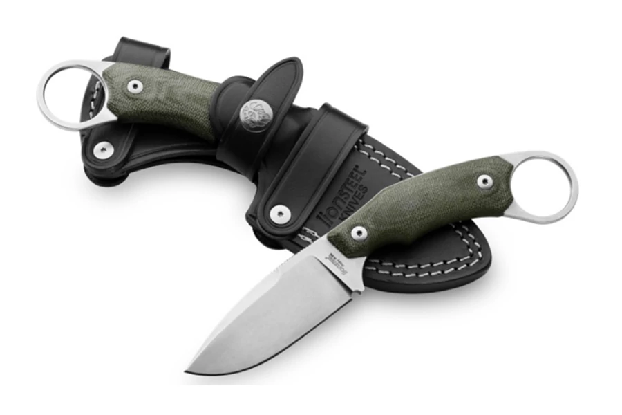 LionSteel H2 Micarta Green outdoor kés

Tommaso Rumici a Coltelleria Scintilla-val karöltve tervezte a LionSteel számára a H1 és H2 szériát. Az ötlet egy merész, de zseniális ötleten alapult. Tommaso fogta a hagyományos karambit formavilágát és egy sokkal