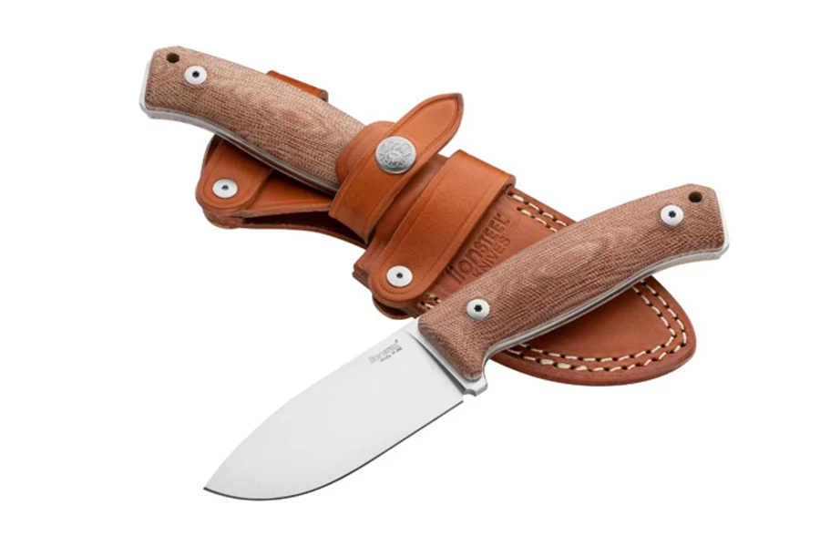 LionSteel M2M Micarta Natural Outdoor Kés